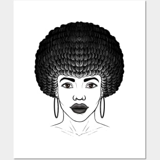 Afro girl Afro woman Afro queen beautiful Afro girl Posters and Art